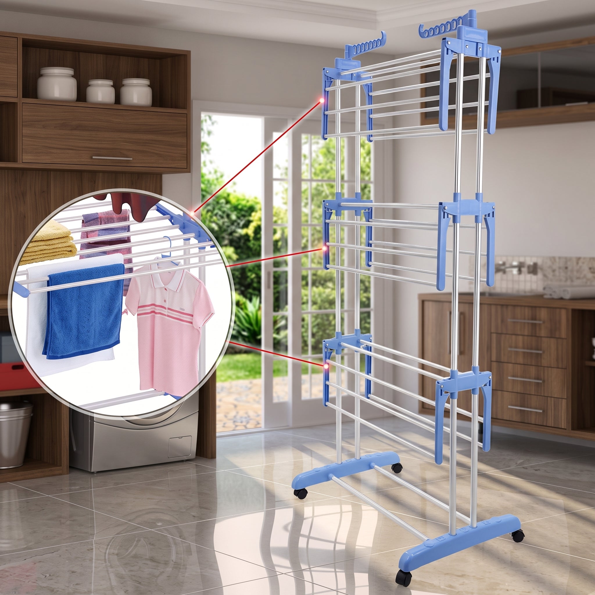 3-Tier Foldable Clothes Drying Rack