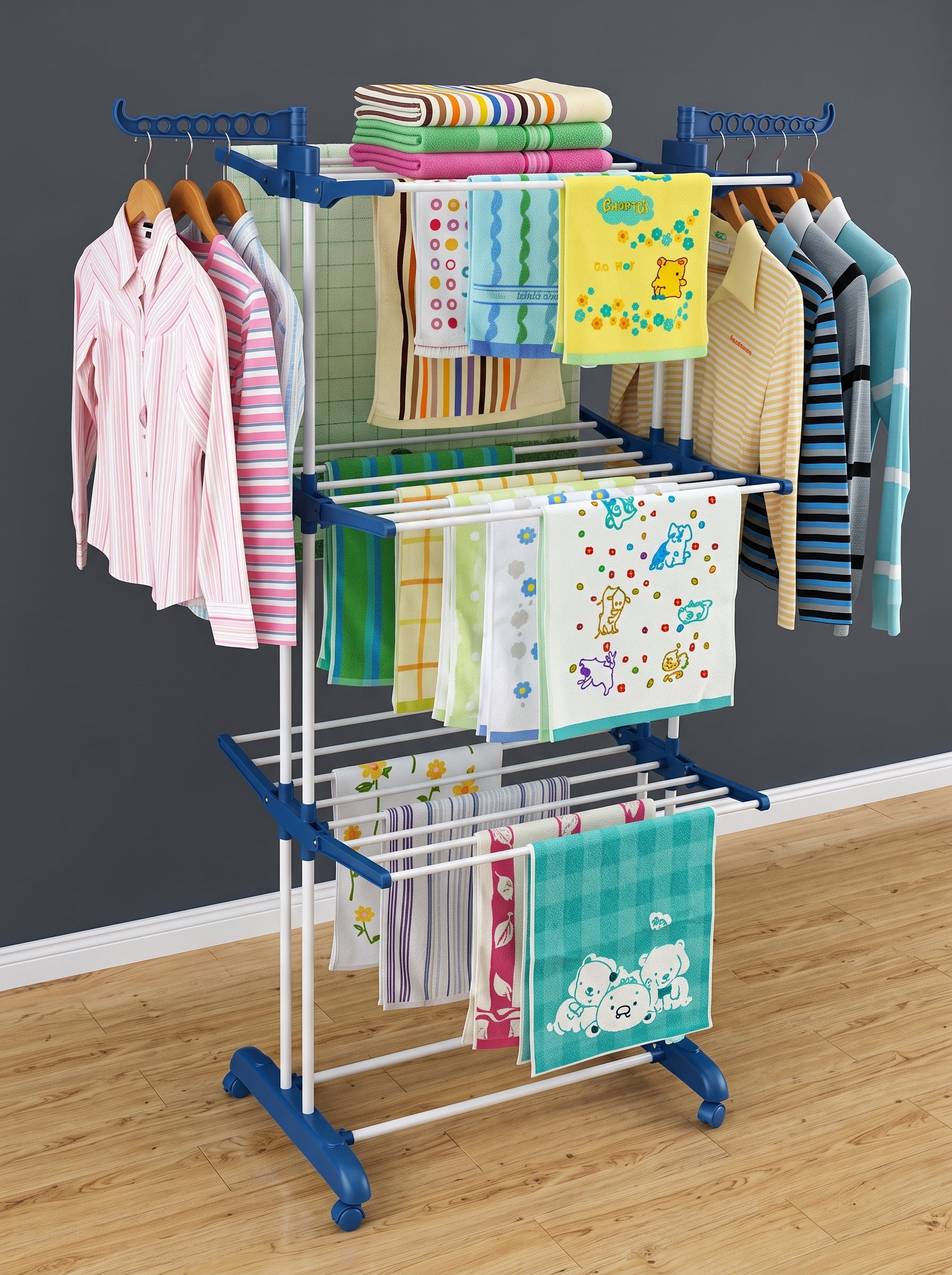 3-Tier Foldable Clothes Drying Rack