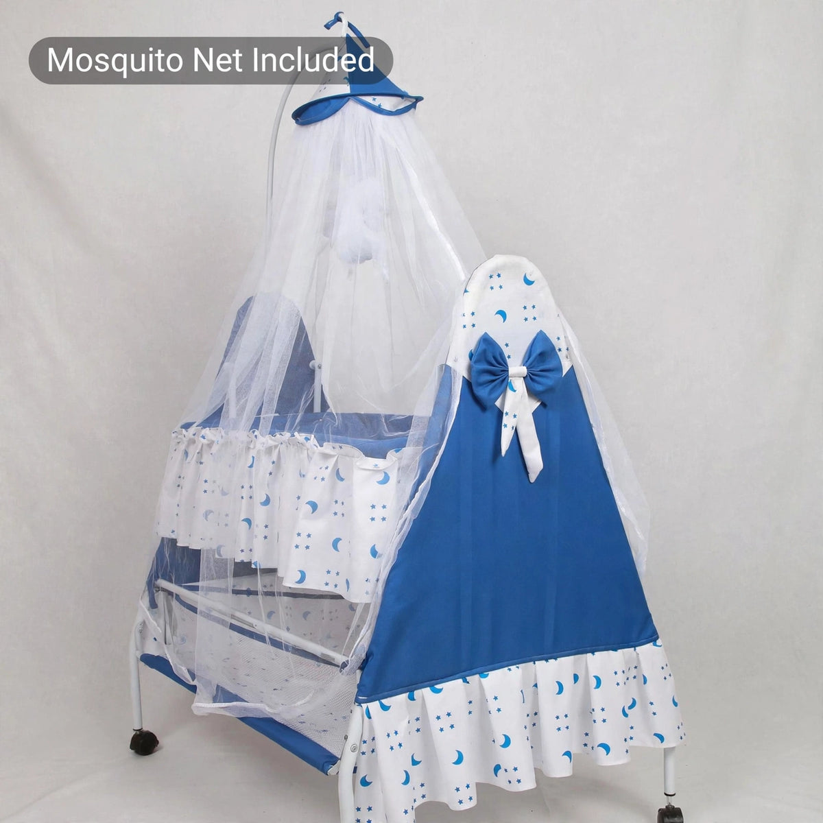 Halfri 3-in-1 Baby Bassinet – Rocking Bedside Crib with Mosquito Net & - Image 3